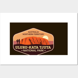 Uluru-Kata Tjuta National Park - Australia Northern Territory - Trail walking badge Posters and Art